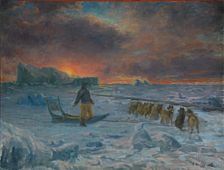 Evening landscape on Greenland