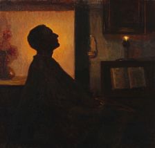 Interior, evening.