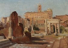 View from the Roman Forum in Rome by Marius Hammann - Auction record, sale price, and art valuation. Compare with similar artists and explore comparable artworks.