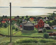 View of Frederiksværk by Ole Sondergaard - Auction record, sale price, and art valuation. Compare with similar artists and explore comparable artworks.
