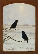 "Ved tøbrud fløjter stæren sin sang". The starling is singing at thaw.