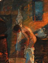 "Interiør". Interior with a nude female model in a studio in Paris. by Mogens Gad - Auction record, sale price, and art valuation. Compare with similar artists and explore comparable artworks.