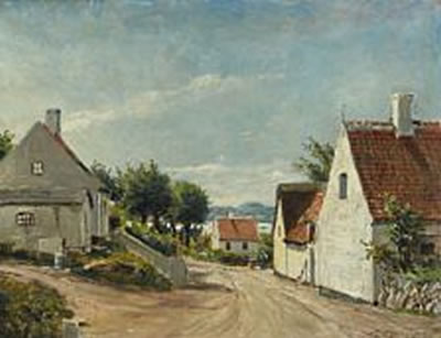 Cityscape from Begtrup, Mols. by Frands Frandsen - Auction record, sale price, and art valuation. Compare with similar artists and explore comparable artworks.