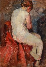 "Susanne i badet". Susanna and the Elders.