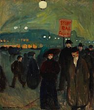 Evening scene with people