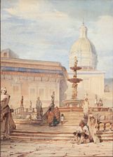 Street life at fountain Pretoria in Palermo by Fredrik Scholander - Auction record, sale price, and art valuation. Compare with similar artists and explore comparable artworks.