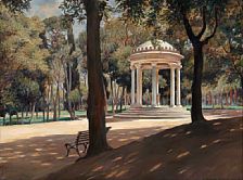 Summer day near Tempietto di Diana in the Villa Borghese Gardens by Laurits Schmidt-Nielsen - Auction record, sale price, and art valuation. Compare with similar artists and explore comparable artworks.