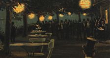A summer evening in June at Skodsborg with numerous people