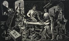 Renaissance - Noget raaddent i landet under genfødelsens blide veer", surrealistic scene