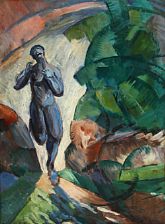 Blue person in landscape by Hjalmar Kragh-Pedersen - Auction record, sale price, and art valuation. Compare with similar artists and explore comparable artworks.