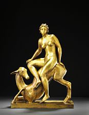 Diana sitting on a deer