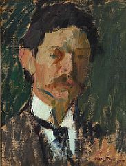 Portrait of Aksel Jorgensen: The artist's selfportrait