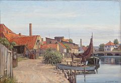 Kerteminde. Lille Strand med Langebro