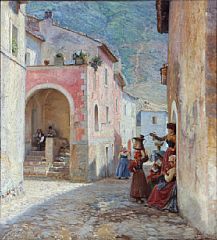 Gade i Civita d'Antino by Peter Tom (Tom P) Petersen - Auction record, sale price, and art valuation. Compare with similar artists and explore comparable artworks.