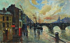 At evening time in Paris