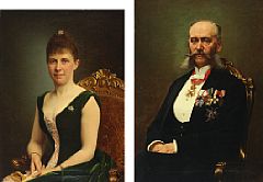 A pair of portraits of Augustin Cyrille Vilhelm Victor Gamél and wife Emma Johanne Emilie Gamél(2)