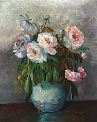 Flowers in a vase by Ingeborg Benthine Debois - Auction record, sale price, and art valuation. Compare with similar artists and explore comparable artworks.