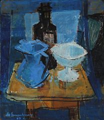 Blue still life by Albert Gammelgaard - Auction record, sale price, and art valuation. Compare with similar artists and explore comparable artworks.