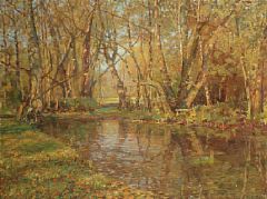 Autumn scenery with a stream by Ole Due - Auction record, sale price, and art valuation. Compare with similar artists and explore comparable artworks.