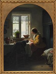 A young fisherwoman waiting for her husband's return from the sea by Anton Laurids Johannes Dorph - Auction record, sale price, and art valuation. Compare with similar artists and explore comparable artworks.