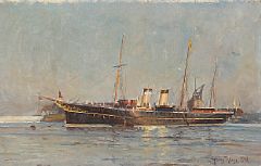 Tsaritsa Maria Feodorovna's Tsar yacht "the Polar Star" in Copenhagen Harbour