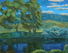 Green and blue landscape