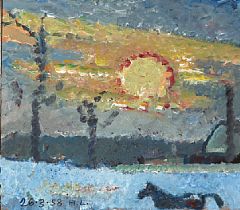 Landscape with horse
