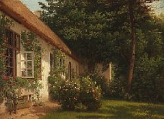 Summer day in a village garden with blooming roses by Ernst C C Laub - Auction record, sale price, and art valuation. Compare with similar artists and explore comparable artworks.