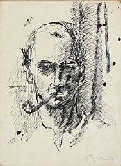Portrait of Vilhelm Bjerke Petersen: Self-portrait