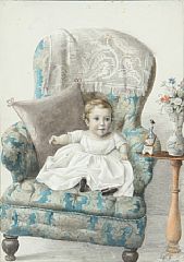 A child in an armchair and "Luk op grandmama!". (2) by Albinia Hagemann - Auction record, sale price, and art valuation. Compare with similar artists and explore comparable artworks.