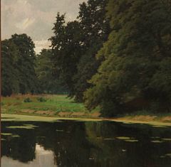 Forest scene with a lake by Jakob Hansen - Auction record, sale price, and art valuation. Compare with similar artists and explore comparable artworks.