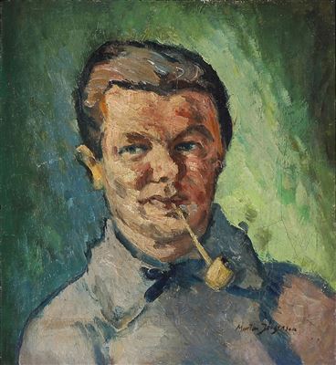 Portrait of Martin Kaalund-Jorgensen: The artist's self-portrait