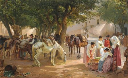 Street life in front of the Capuchin Monastery in Rome