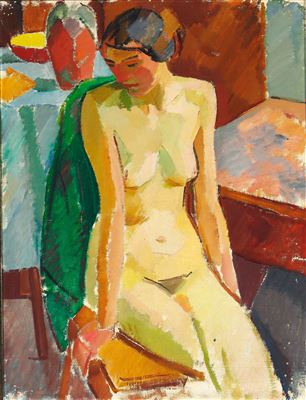 Seated model