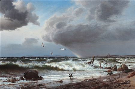 Sample artwork by Helmuth Dirckinck-Holmfeld (1835 - 1912), known for land-and seascape, figure, genre painting - View similar artists and auction records