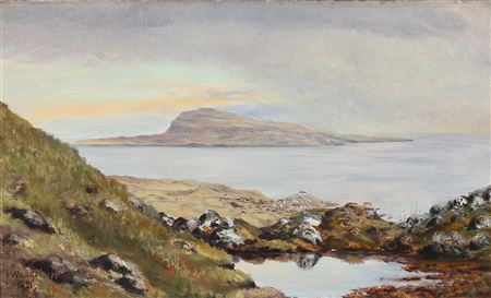 View of Tórshavn towards Nólsoy, Faroe Islands