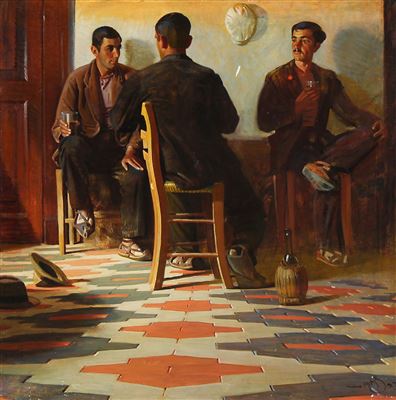 Three Italians around a table