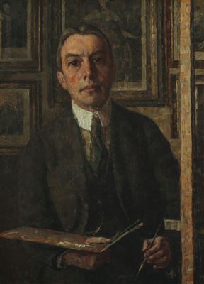 Portrait of Niels Holsoe: The artist's self portrait