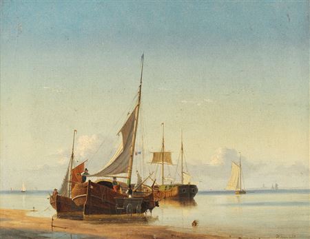 Boats on the beach, presumably at Fanø