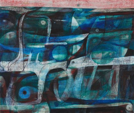 "Blått landskap" (Blue landscape)