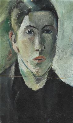 Portrait of Karl Larsen: "Selvportræt" (Self portrait)
