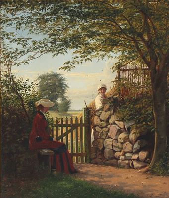A chat in the Danish country