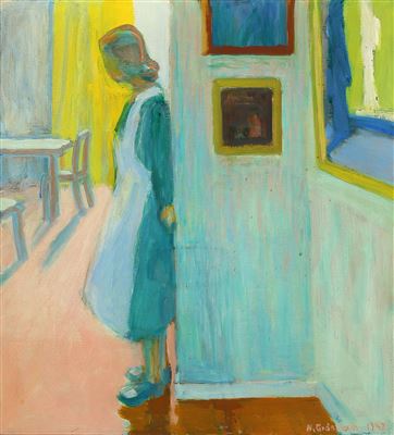 Interior with a girl by Niels Gronbech - Auction record, sale price, and art valuation. Compare with similar artists and explore comparable artworks.