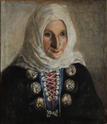Portrait of a woman from Læsø, Denmark