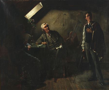"A young actor taking advice from a senior colleaque"