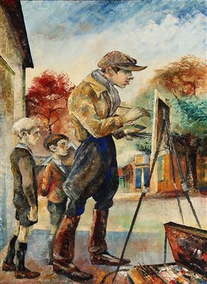 Portrait of Harald Engman: The artist's self-portrait