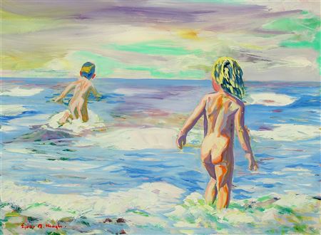 Bathing children