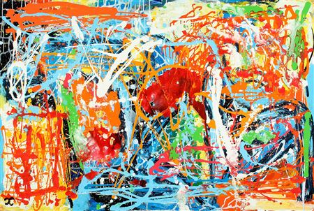 Composition by Jan Christensen - Auction record, sale price, and art valuation. Compare with similar artists and explore comparable artworks.