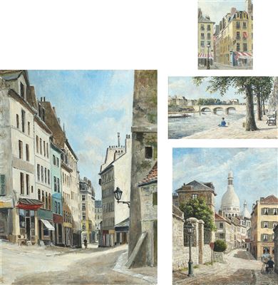 Four cityscapes, Paris (4) by Frands Frandsen - Auction record, sale price, and art valuation. Compare with similar artists and explore comparable artworks.
