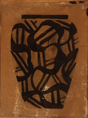 Sketch drawing of vase